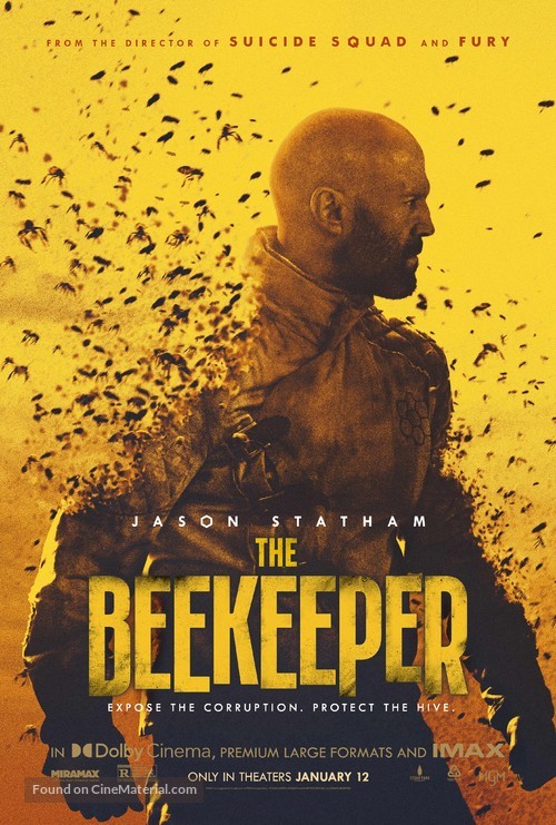 the beekeeper movie poster is in Prime iptv subscription